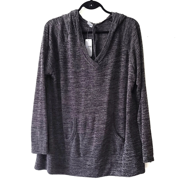 warehouse one Tops - Hooded long sleeve shirt